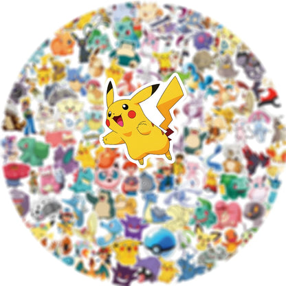 50/100/200Pcs Pokemon Anime Stickers Pikachu Kawaii Sticker Laptop Suitcase Skateboard Guitar Phone Cartoon Kid Gift Toys